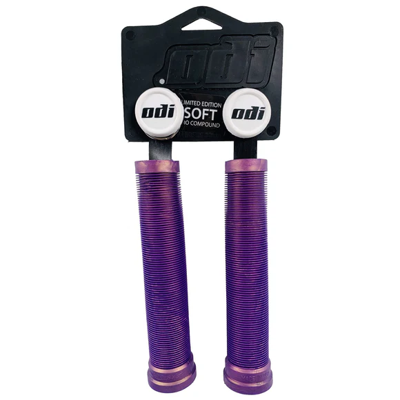 ODI Long Neck Flangeless BMX Grips INDESCENT PURPLE