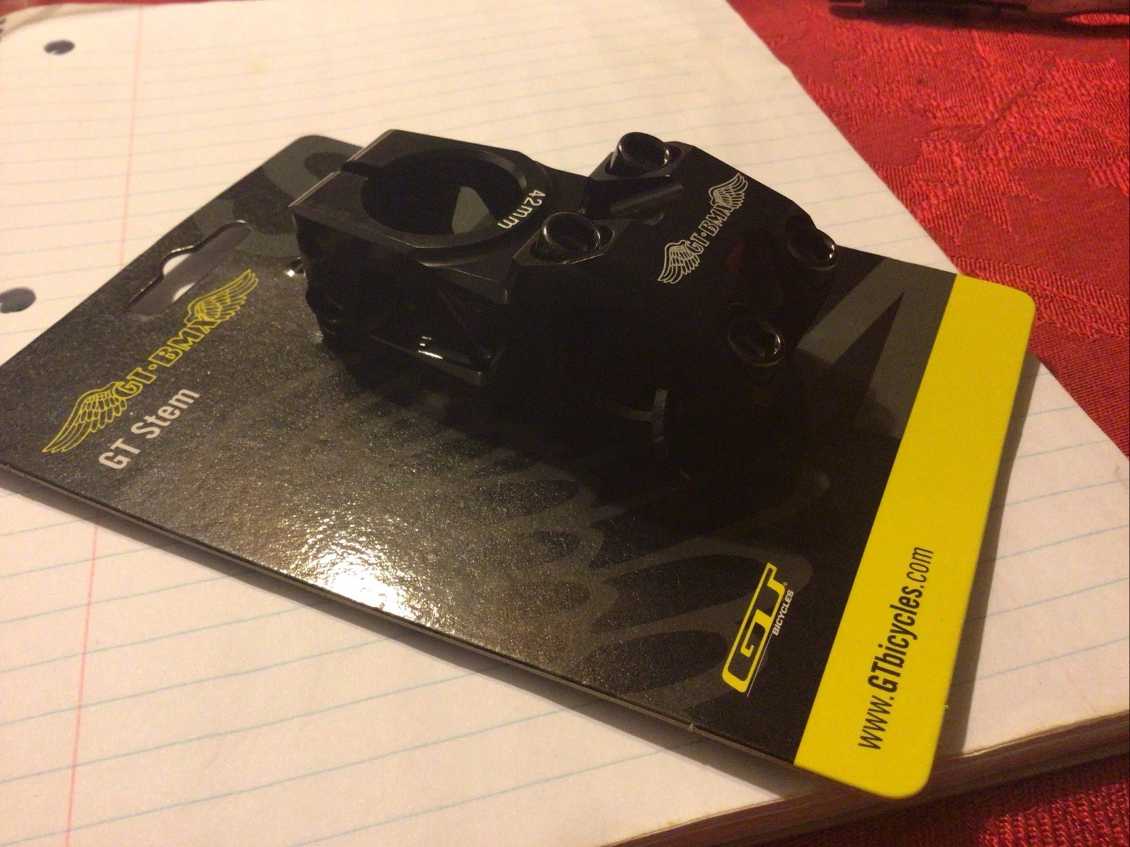GT RACE STEM ANODIZED BLACK 1 INCH MINI THREADLESS