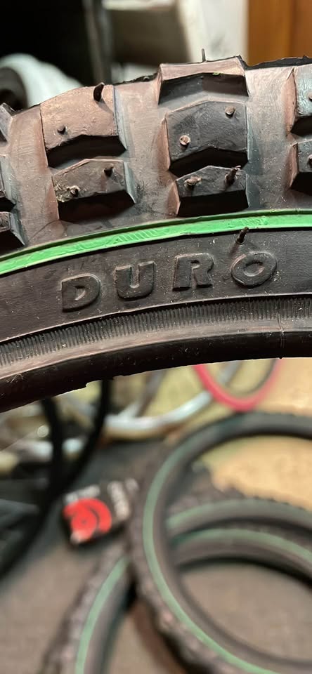 DURO MX BMX Tire  Green Sidewall NEW OLD STOCK
