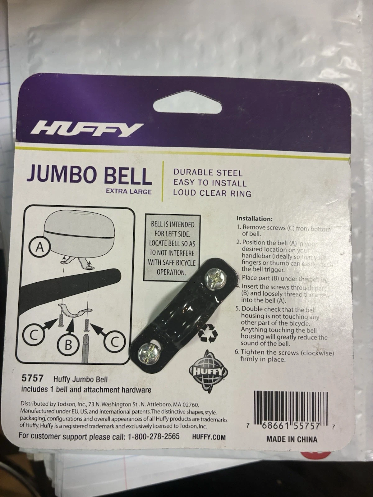 Huffy Bicycle Bell CHROME