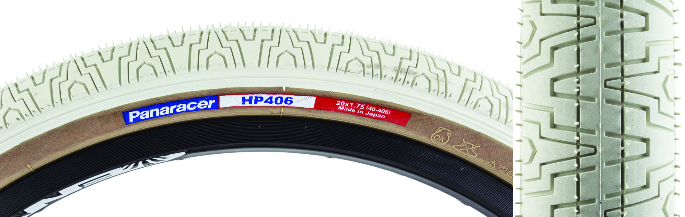 Panaracer HP406 BMX Tire Gumwall 20x 1.75 WHITE