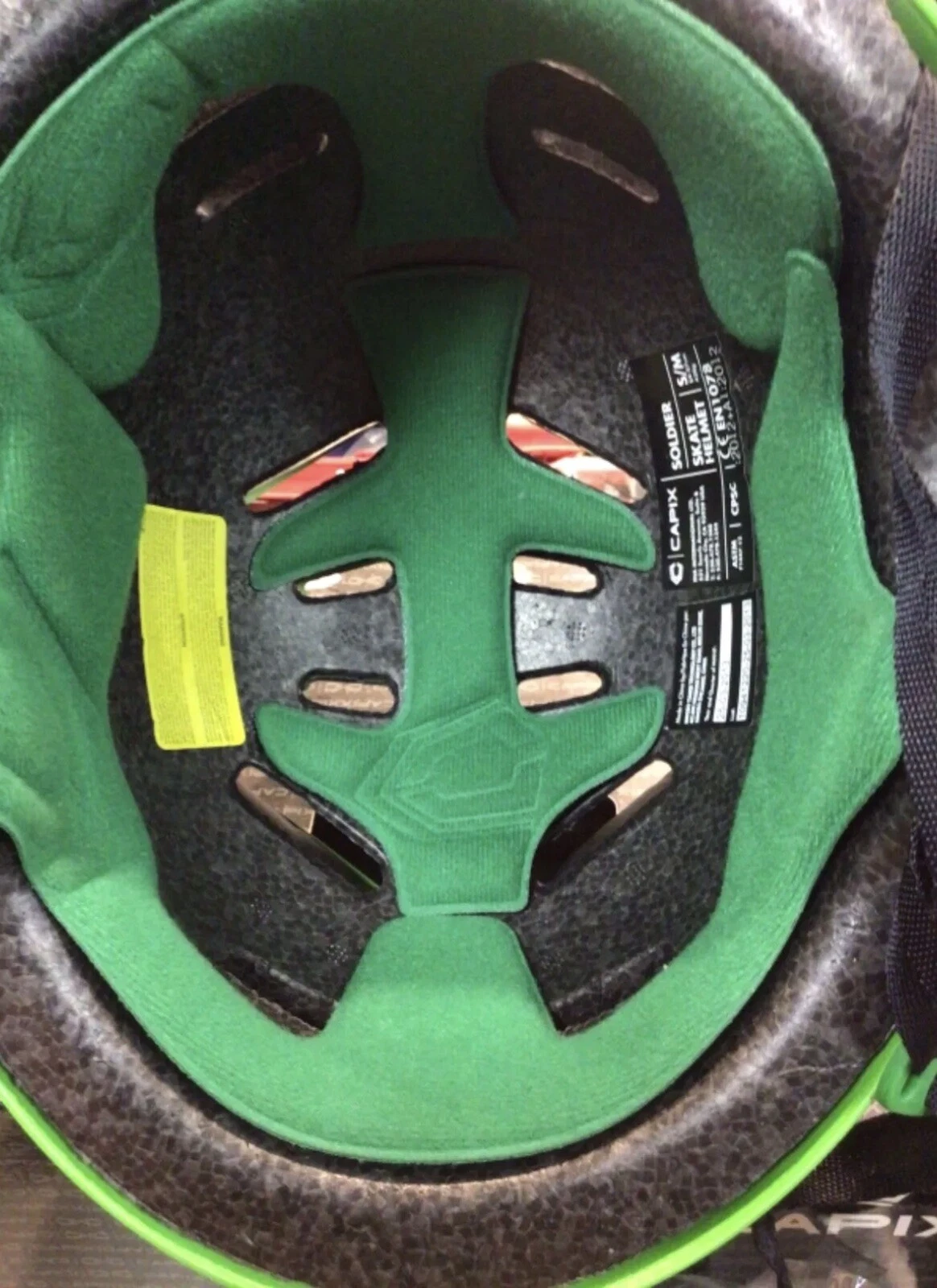 Capix Athlete Soldier GLOSS GREEN Mens Helmet L/XL