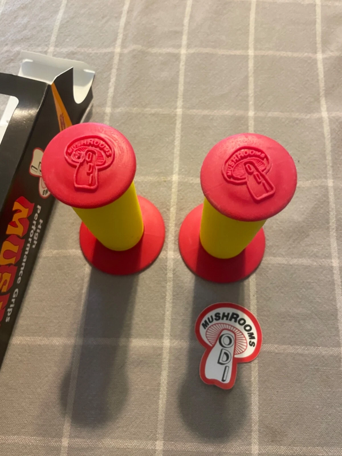 Retro ODI Mushroom II Grips RED & YELLOW DISCONTINUED