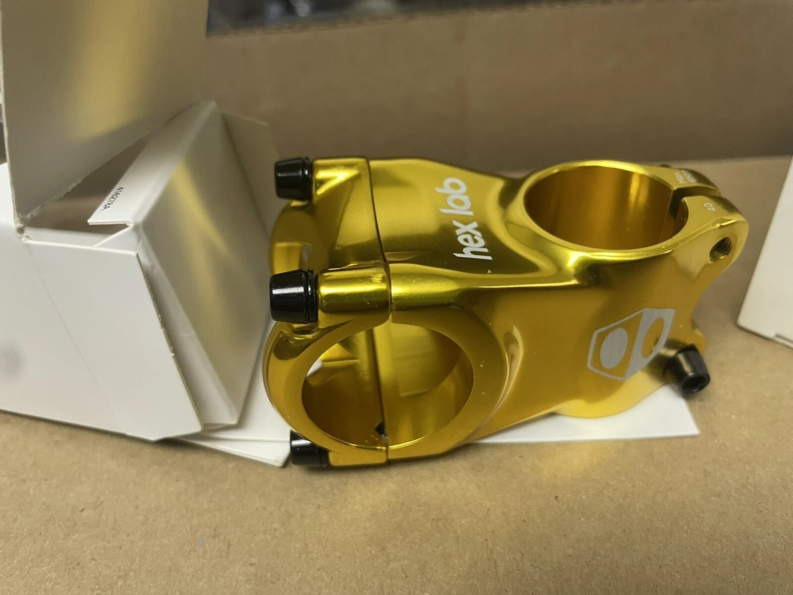 BOX 3D HEX LAB FRONT CLAMP 1inch BMX STEM Neck MTB Gold