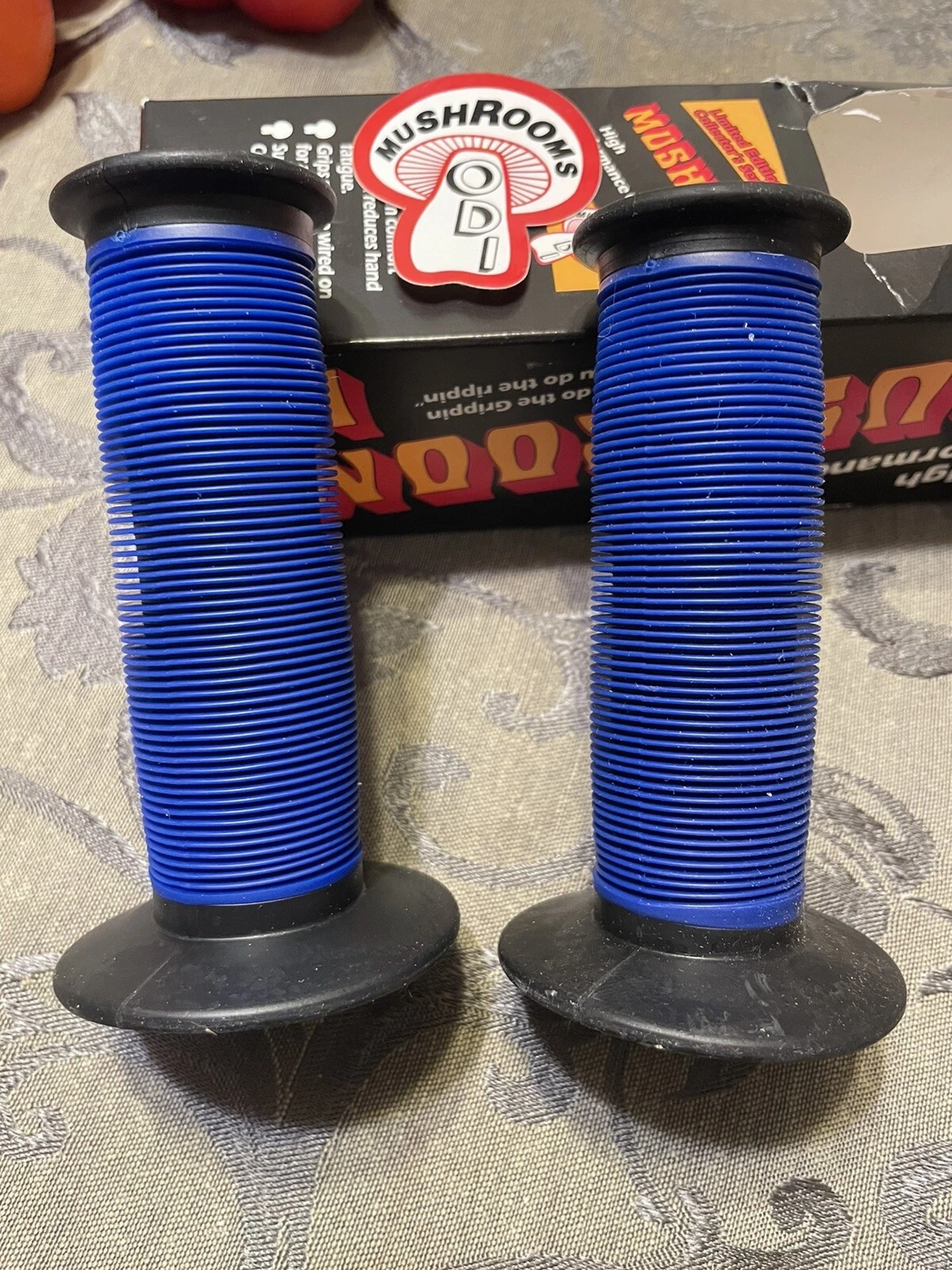 Retro ODI Mushroom II Grips BLACK & BLUE DISCONTINUED