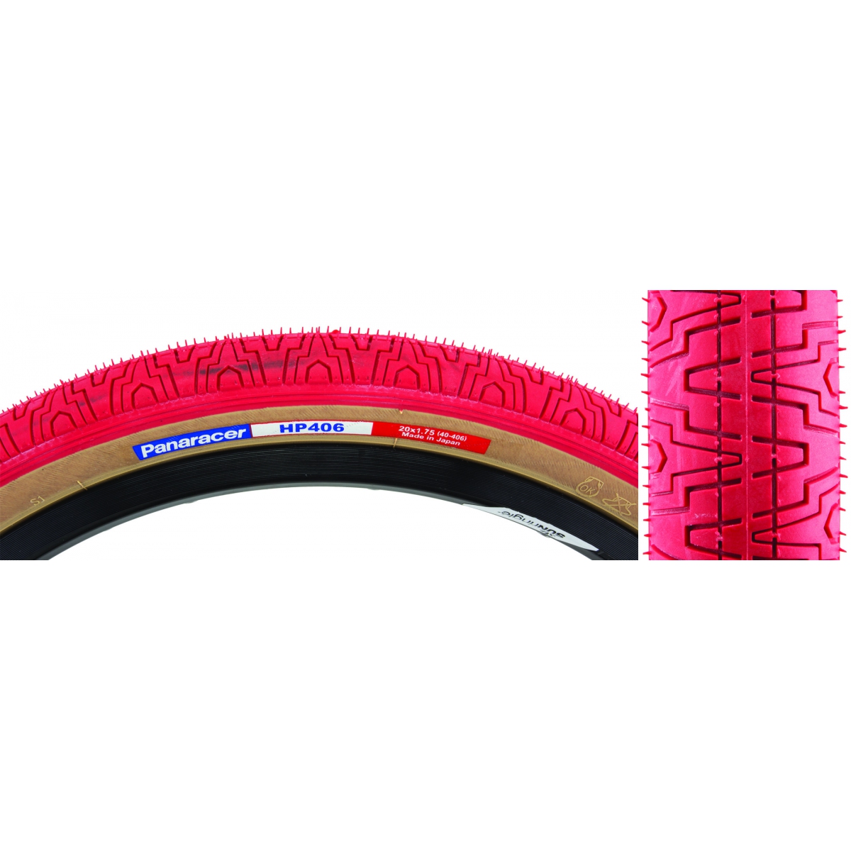 Panaracer HP406 BMX Tire Gumwall 20x 1.75 RED