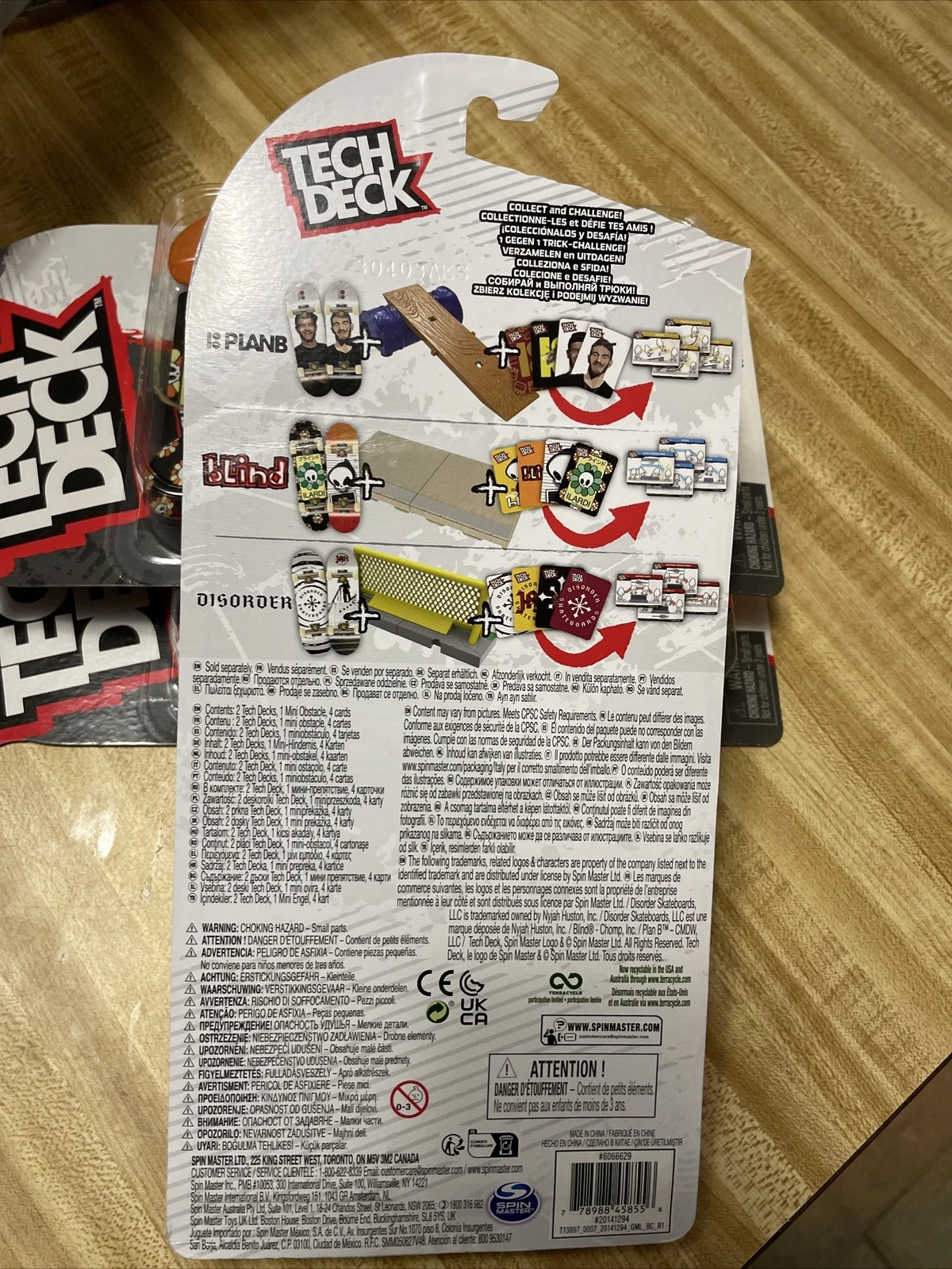Tech Deck VS Series *DISORDER* Skateboards Fingerboard , Cards Obstacle BMX