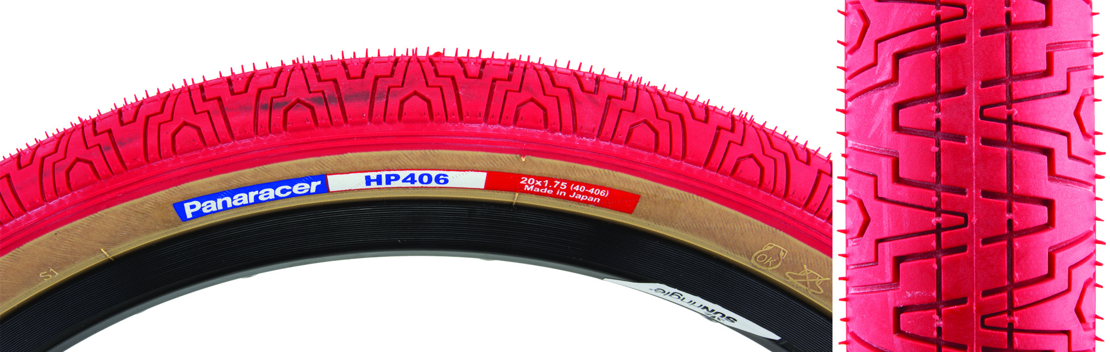 Panaracer HP406 BMX Tire Gumwall 20x 1.75 RED