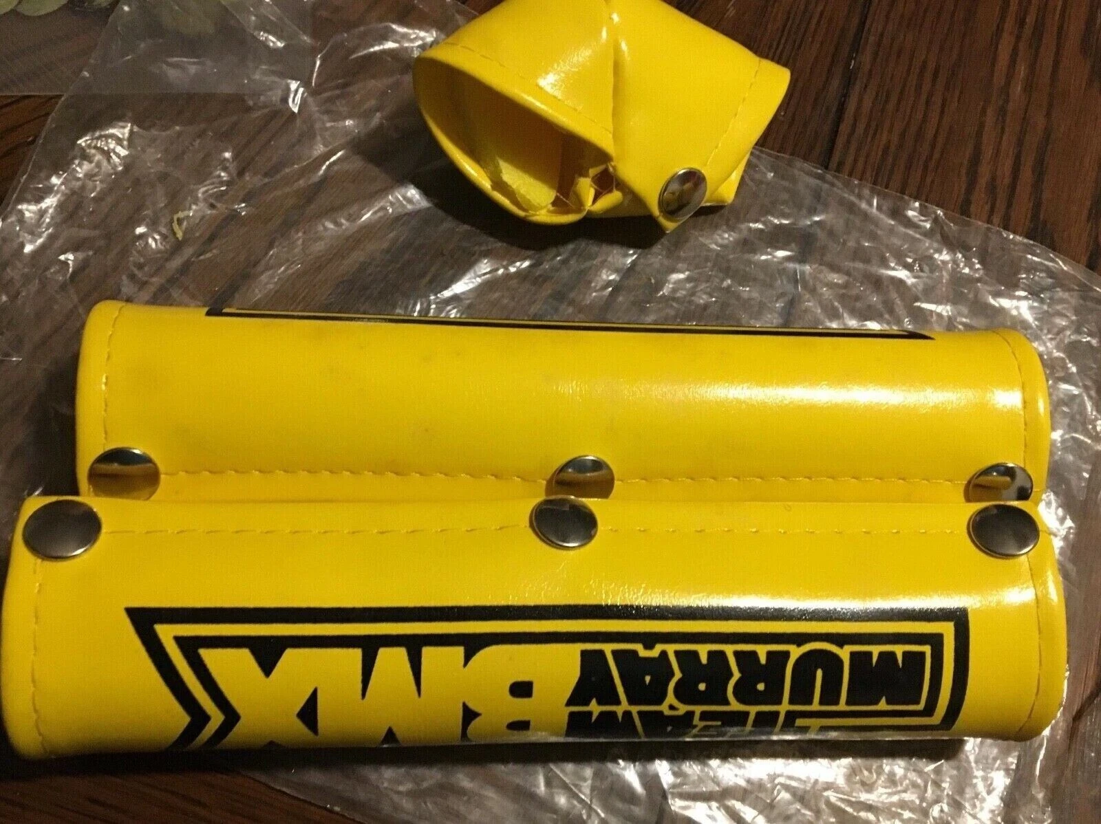 VINTAGE TEAM MURRAY YELLOW BMX Pad Set NEW OLD STOCK