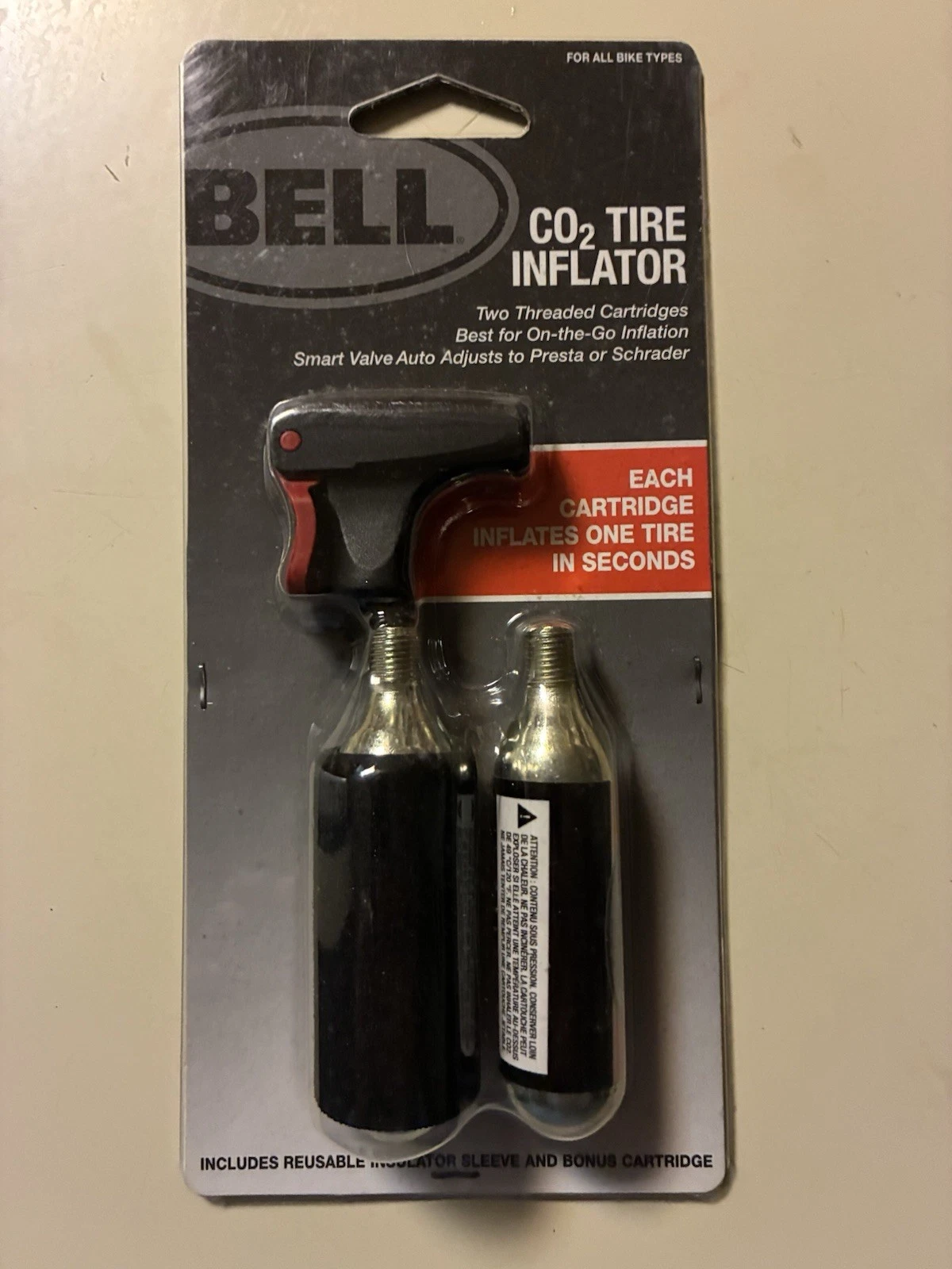 BELL CO2 Bicycle Bmx Cycle Inflator Cartridges Inflate Tire in Seconds 