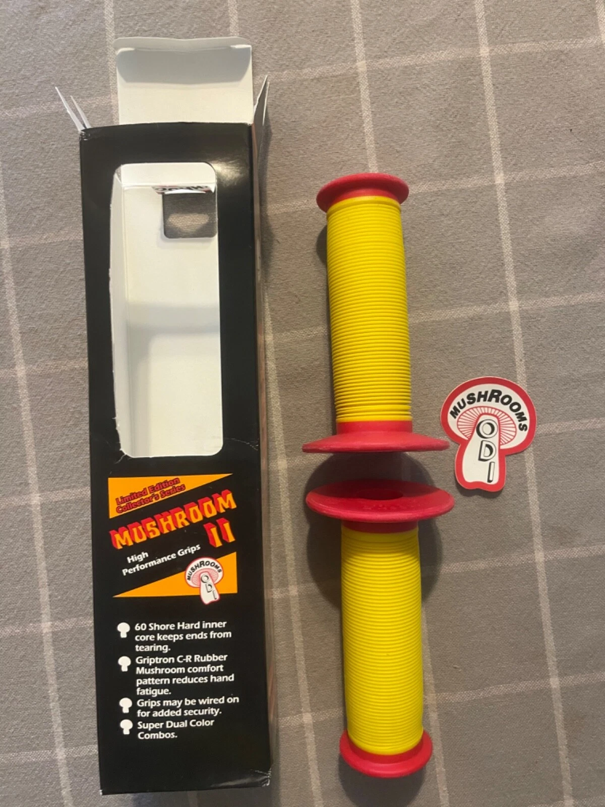 Retro ODI Mushroom II Grips RED & YELLOW DISCONTINUED
