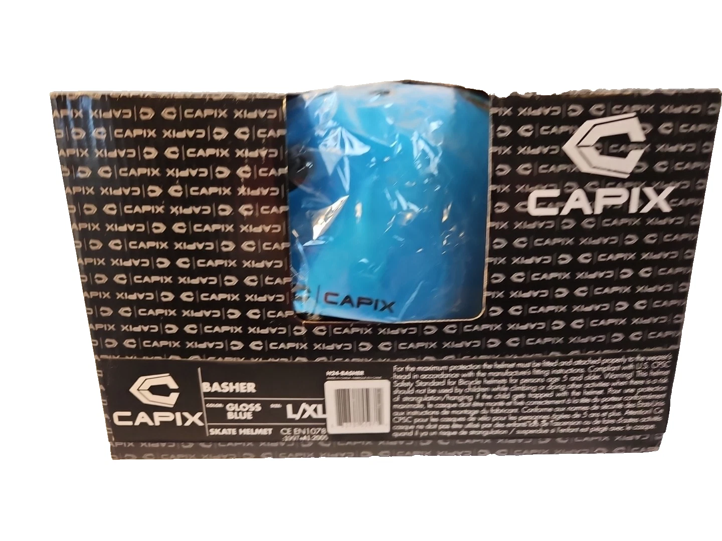 Capix Basher GLOSS BLUE Mens Helmet L/XL
