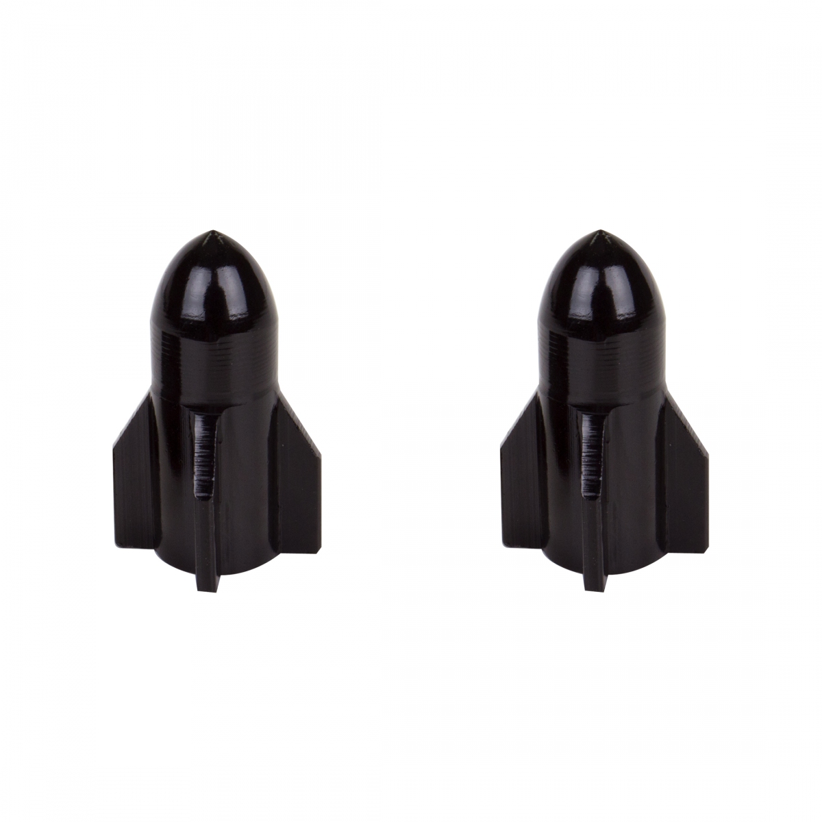 Rocket Valve Caps BLACK 