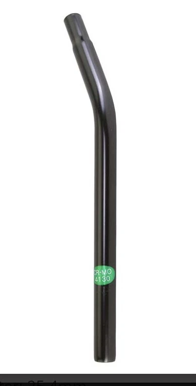 Chromoly Lay Back Seat Post BLACK 25.4 mm