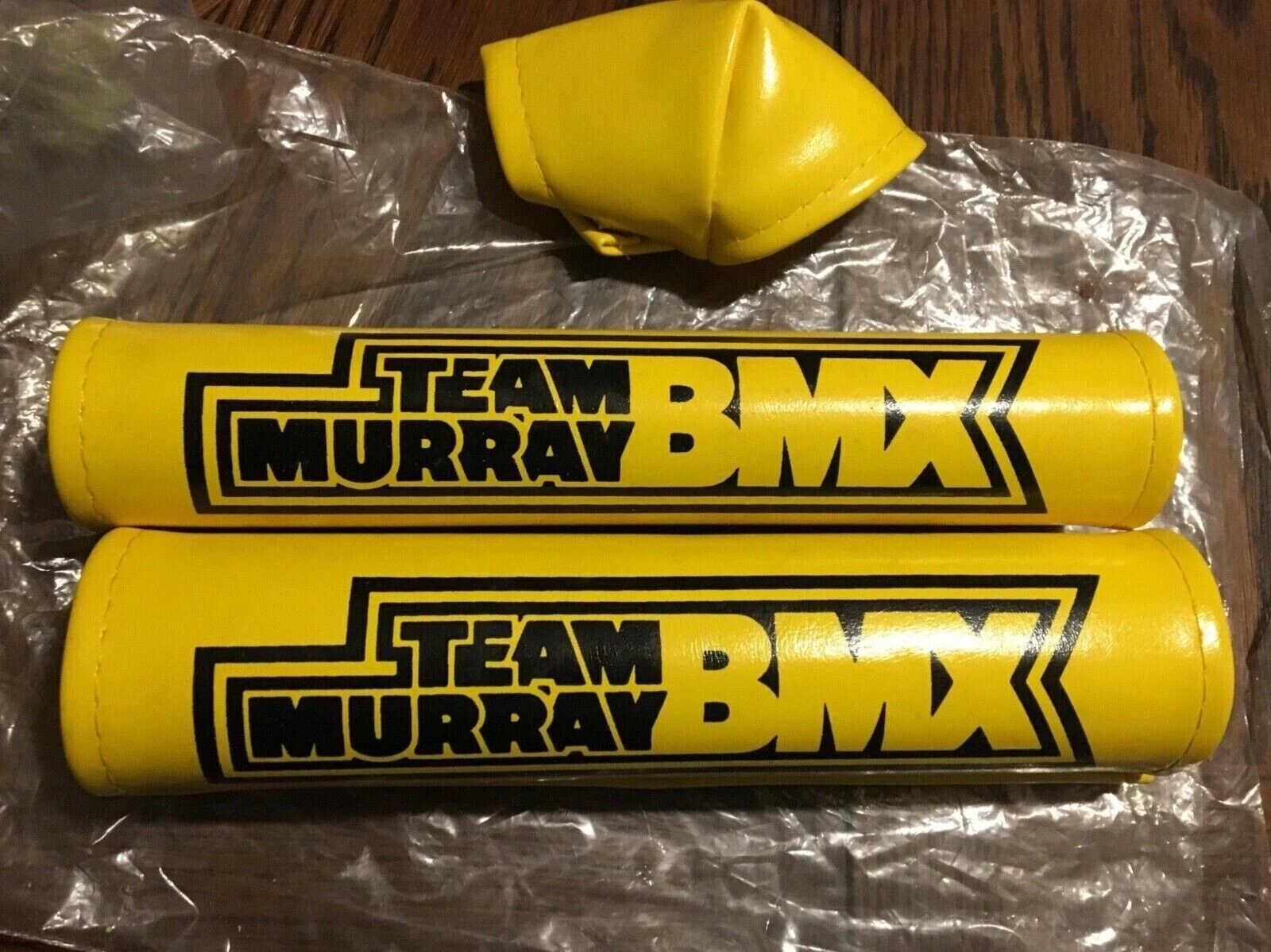 VINTAGE TEAM MURRAY YELLOW BMX Pad Set NEW OLD STOCK