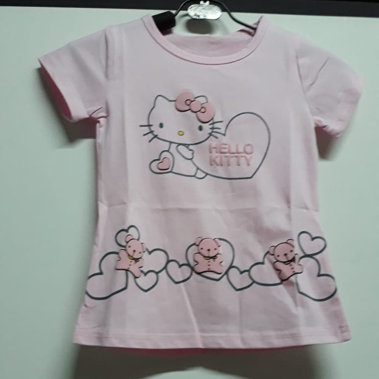 Kaos Anak Hello Kitty Pink