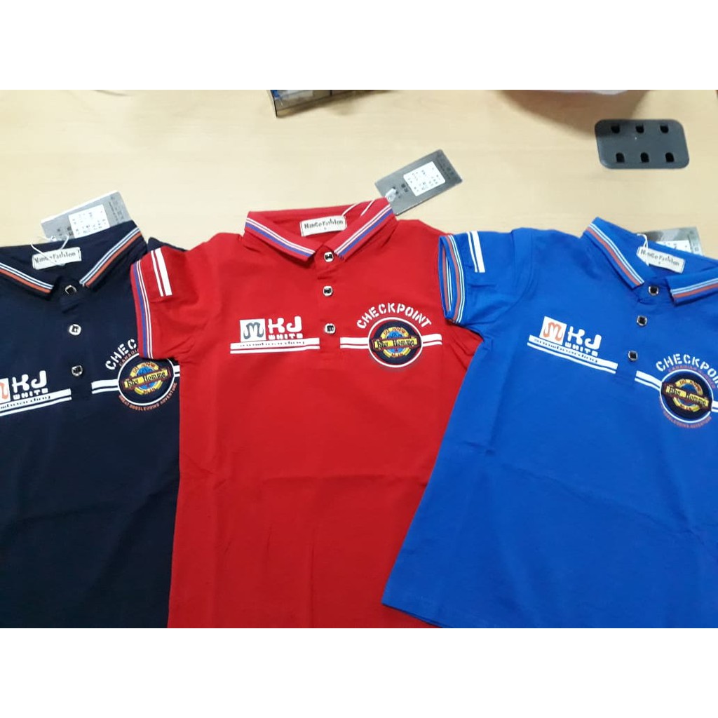 Kaos Polo Pria Lengan Pendek CHECKPOINT IMPORT KUALITAS PREMIUM