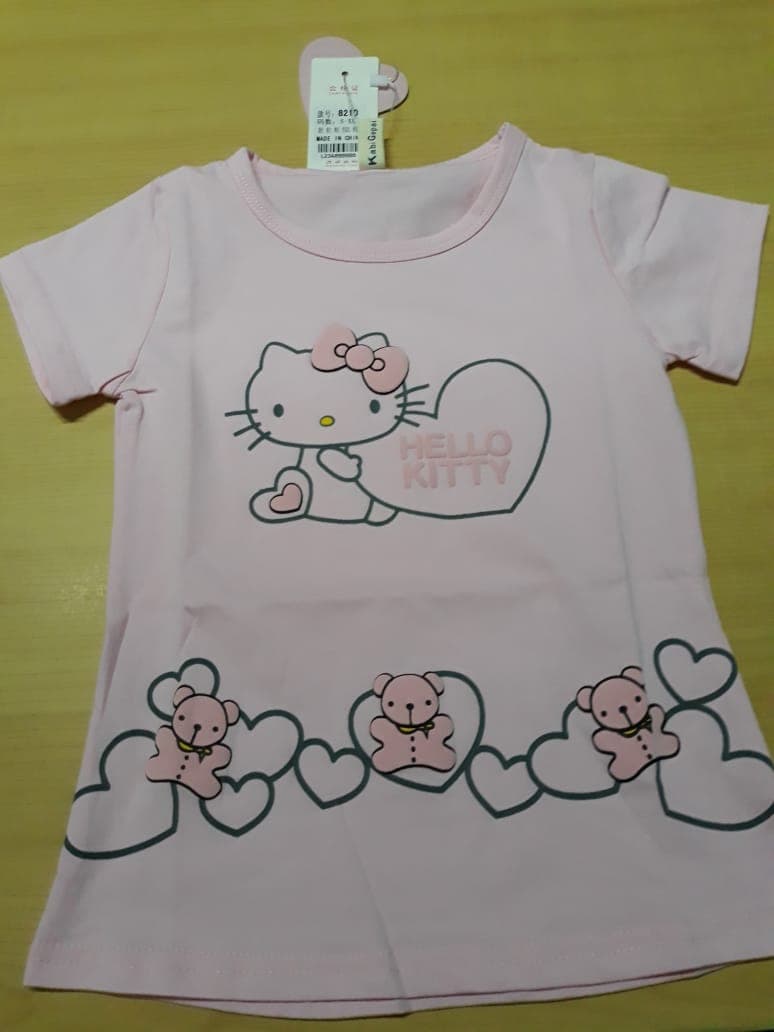 Kaos Anak Hello Kitty Pink