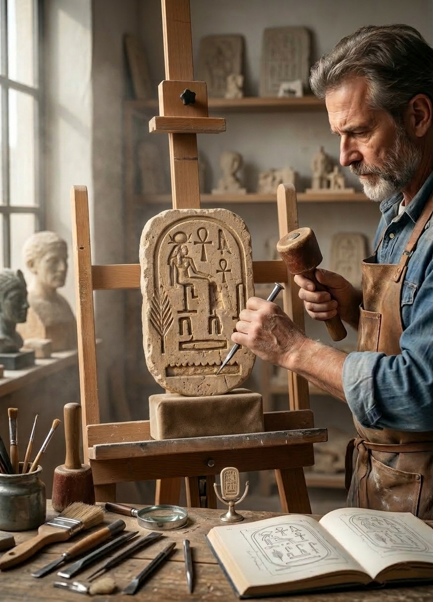 YOUR NAME Captured in an ancient Hieroglyphic Egyptian Cartouche!