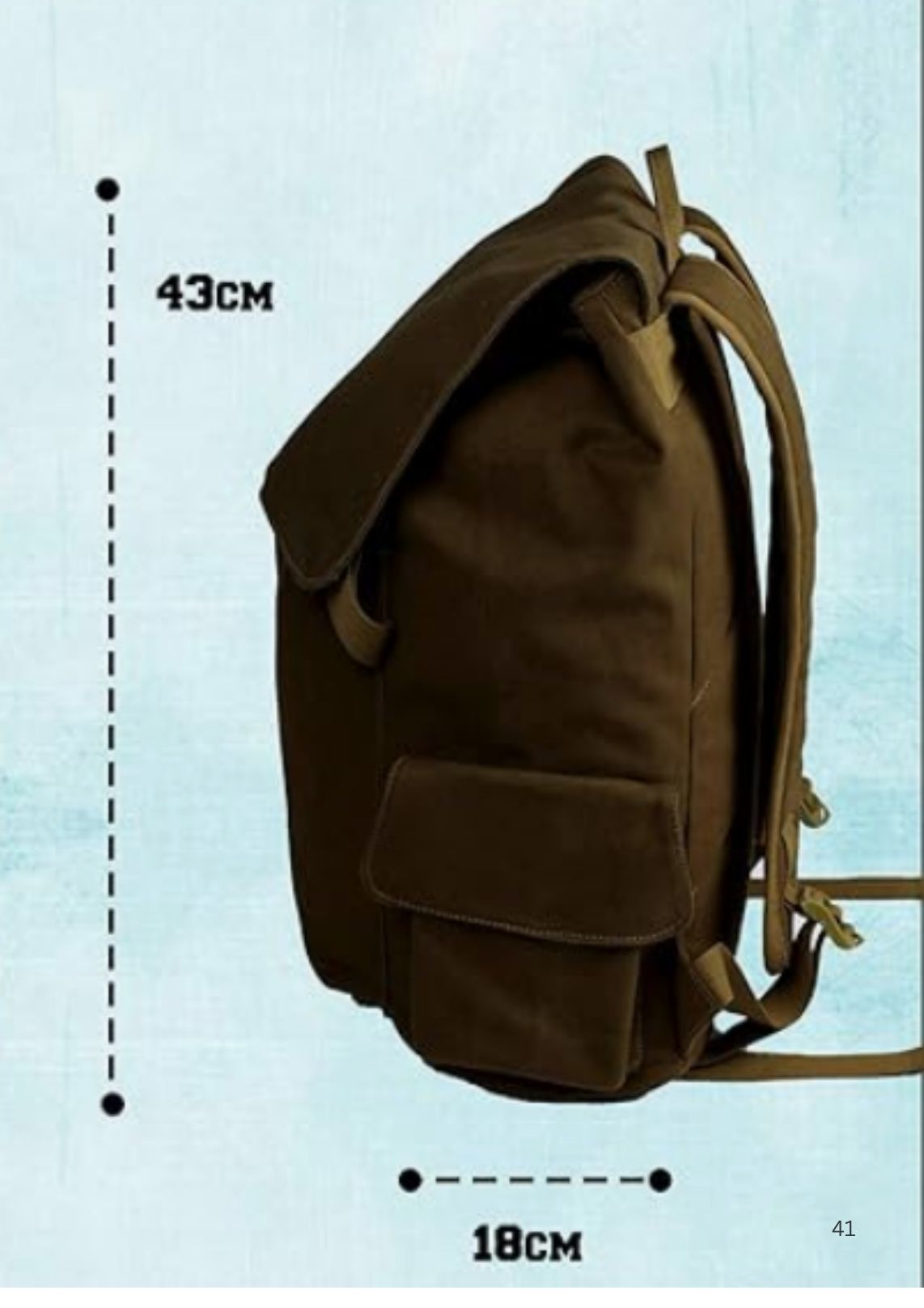 Brown Canvas Backpack