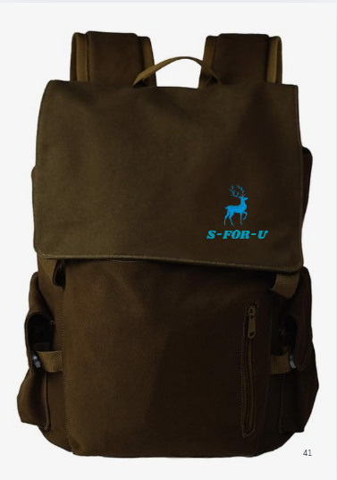 Brown Canvas Backpack