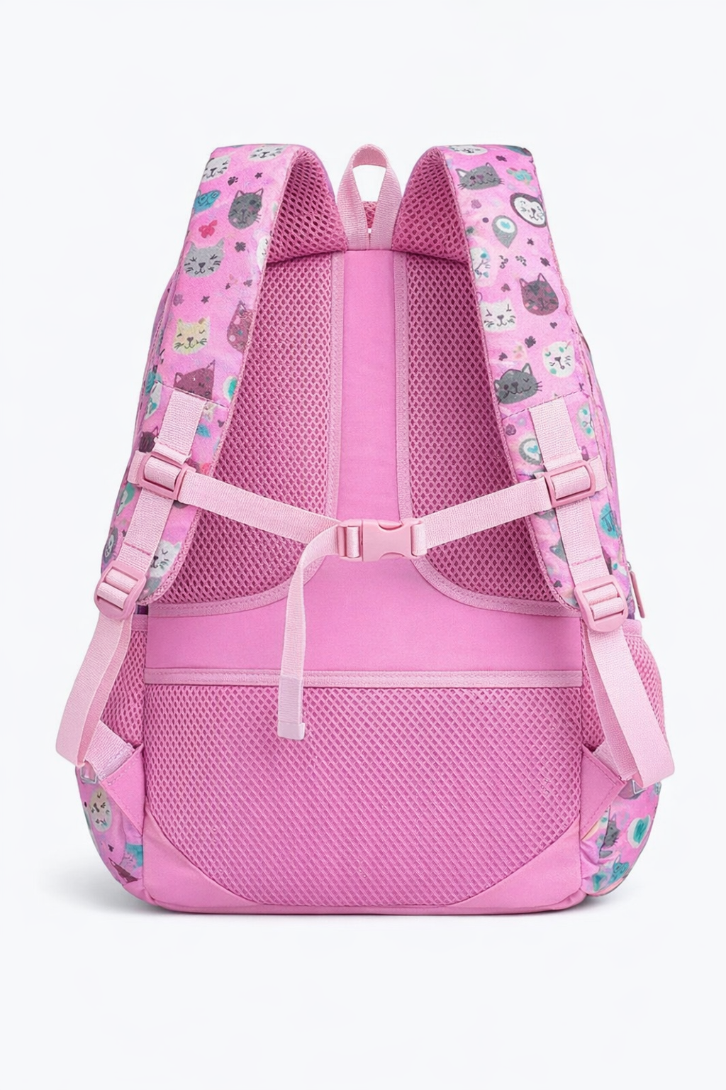 Pink Cartoon Cat Backpack