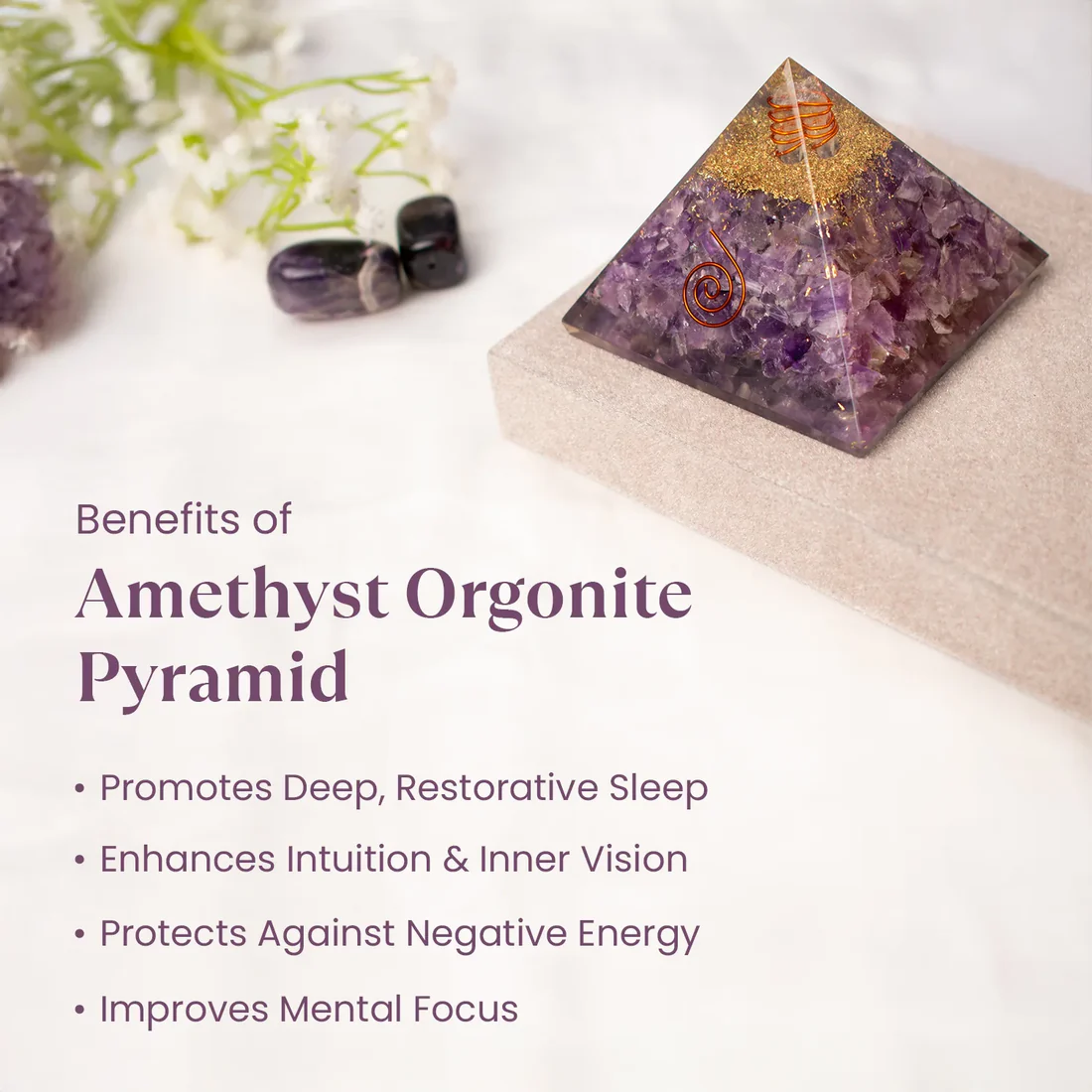Amethyst Orgonite Pyramid