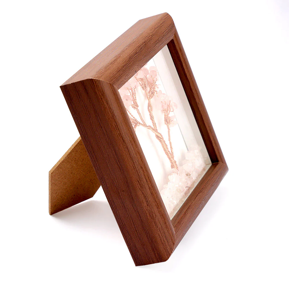 Rose Quartz Gemstone Tree Frame