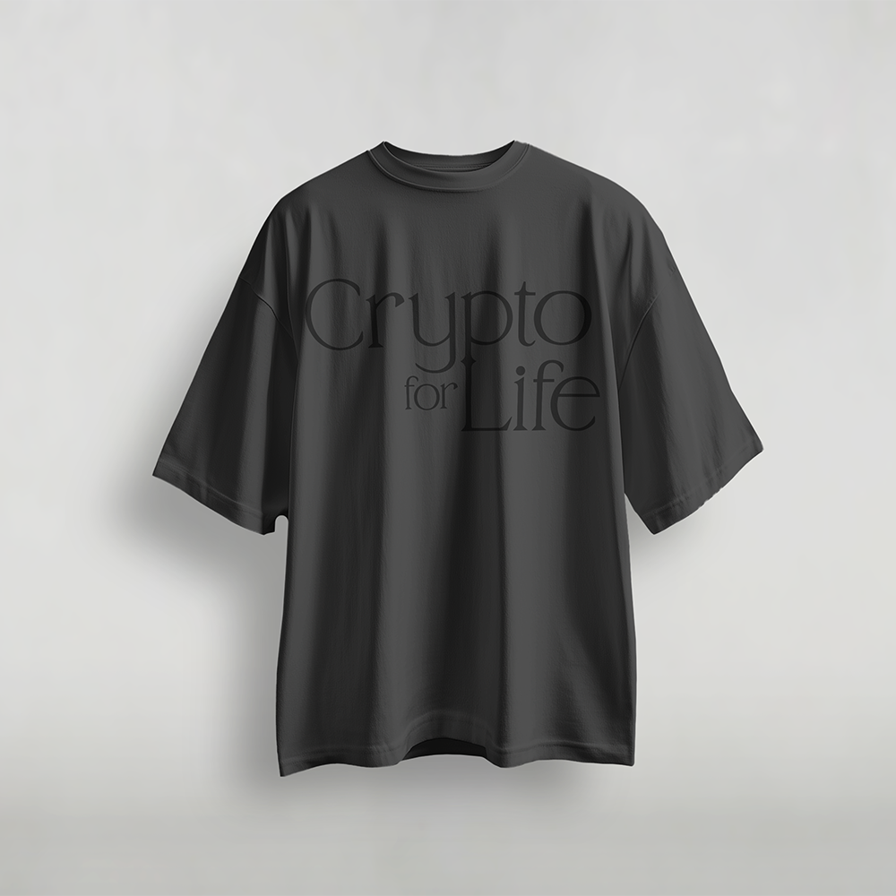 Crypto for Life Official Unisex Tee | Black on Black
