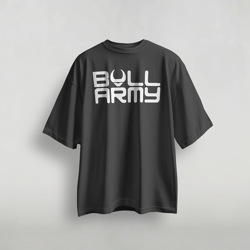 Bull Army Official Unisex Tee | White on Black