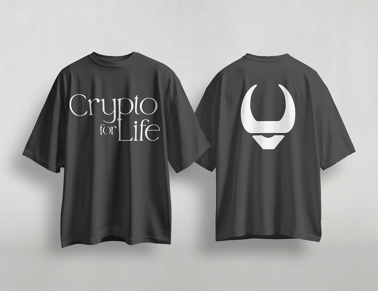 Crypto for Life Official Unisex Tee | White on Black