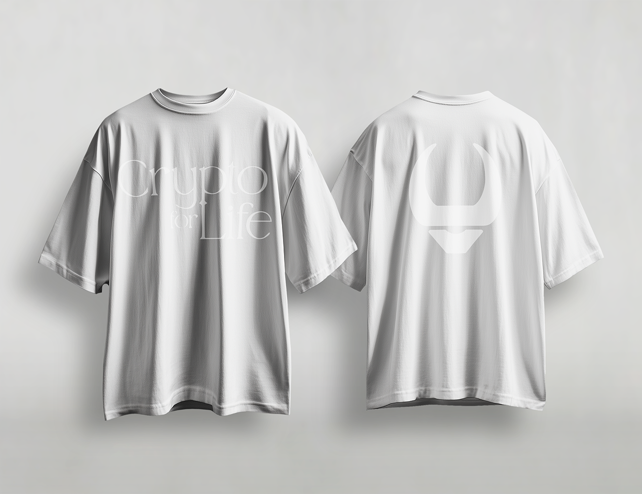 Crypto for Life Official Unisex Tee | White on White