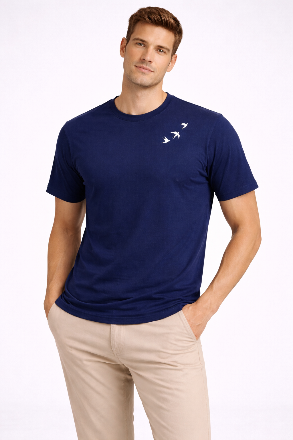 T-shirt minimal à col ras-du-cou