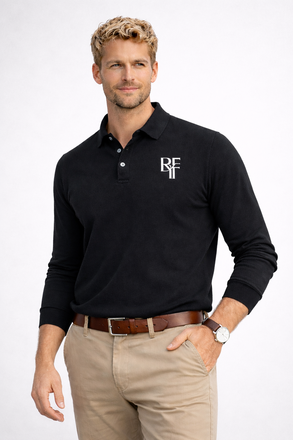 Polo ML en piqué de coton