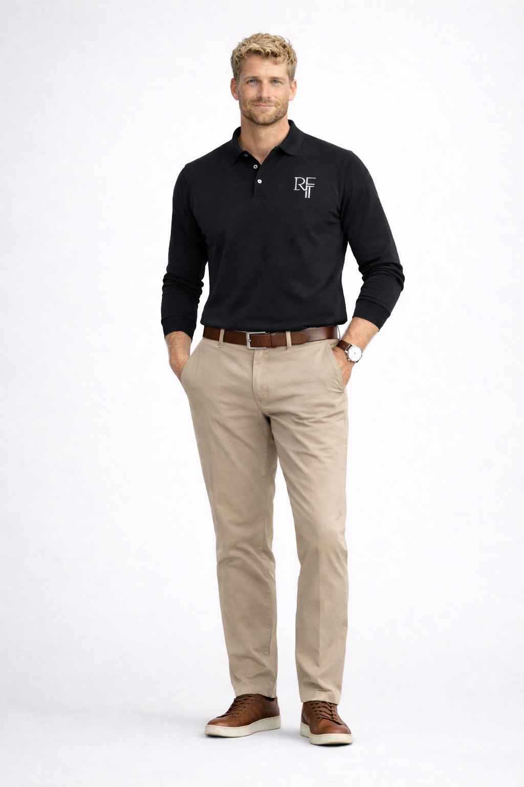 Polo ML en piqué de coton