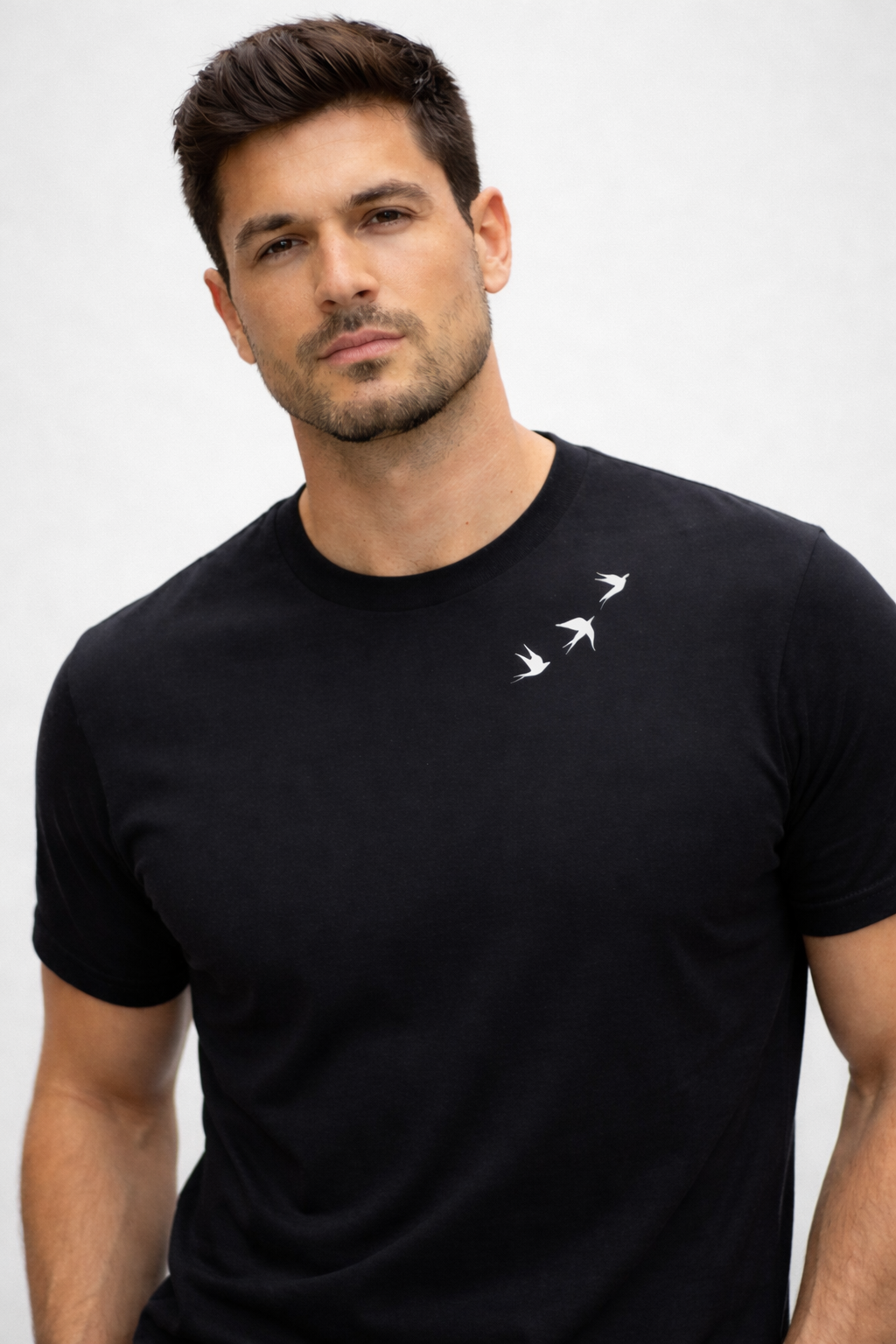 T-shirt minimal à col ras-du-cou