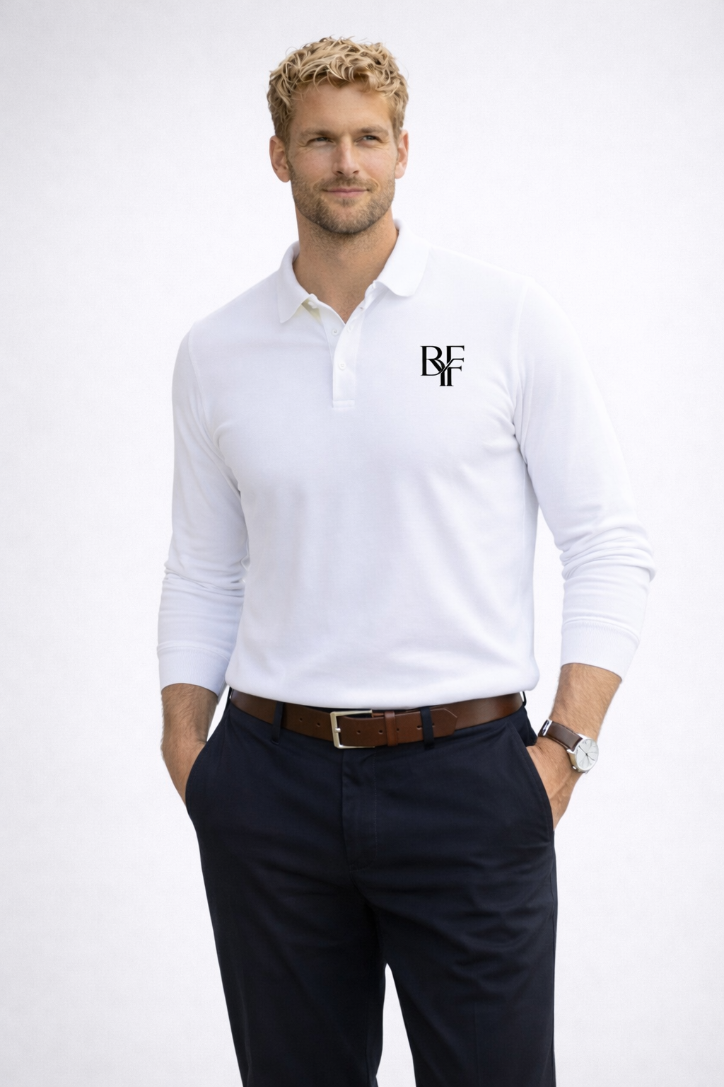 Polo ML en piqué de coton