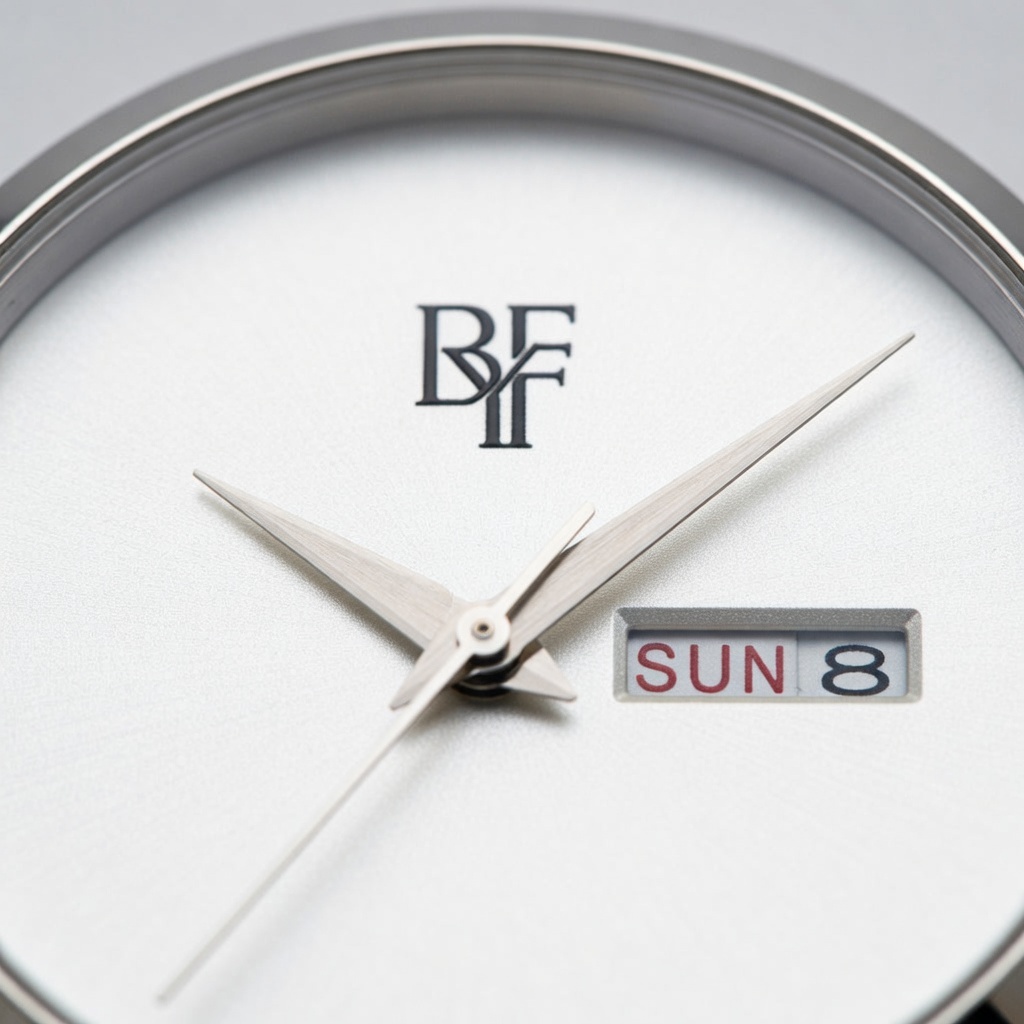 Montre en acier inoxydable à cadran blanc