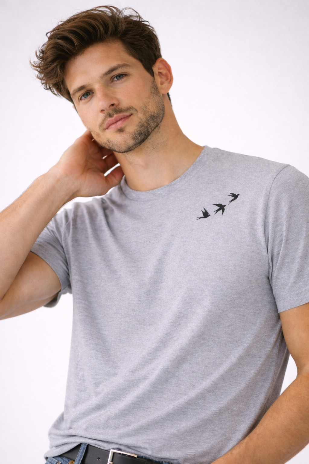 T-shirt minimal à col ras-du-cou