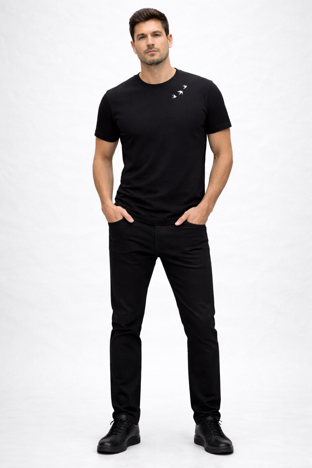 T-shirt minimal à col ras-du-cou