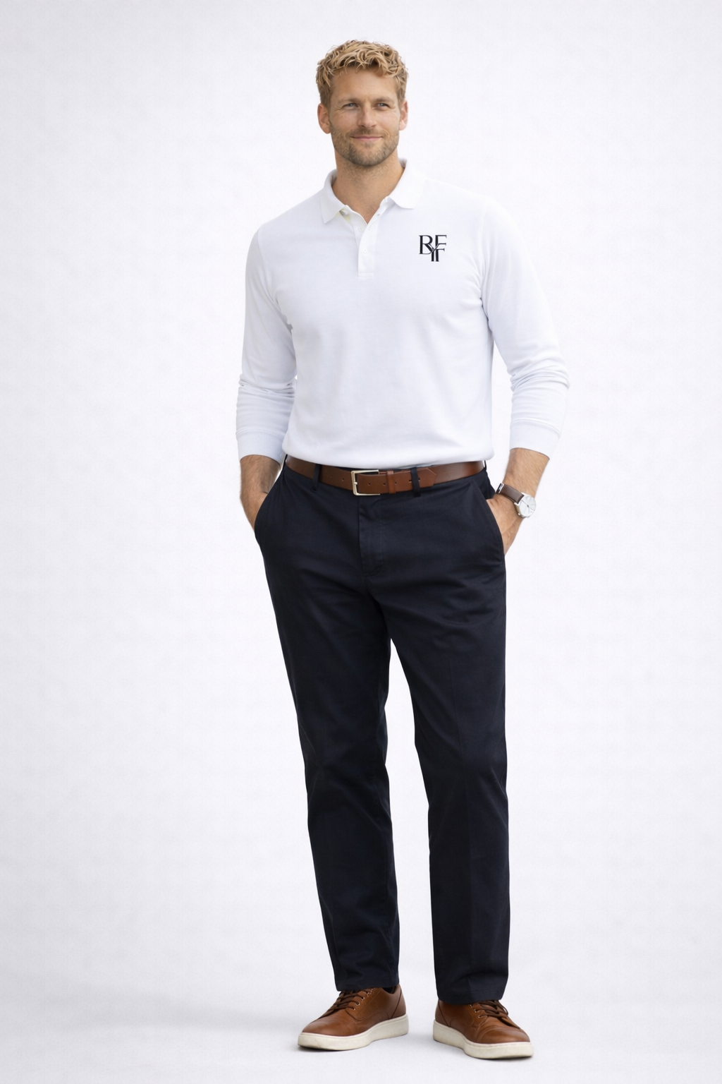 Polo ML en piqué de coton