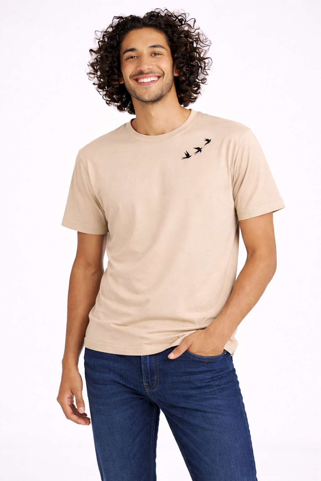 T-shirt minimal à col ras-du-cou