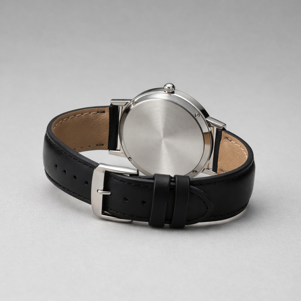 Montre à cadran noir et bracelet noir