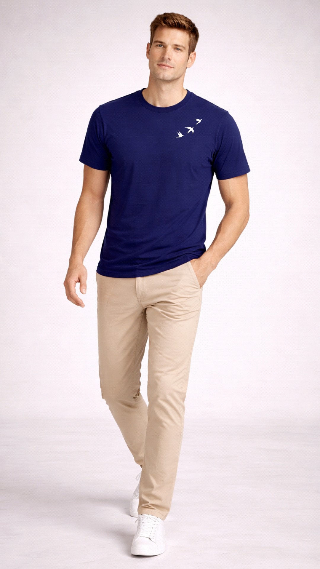 T-shirt minimal à col ras-du-cou