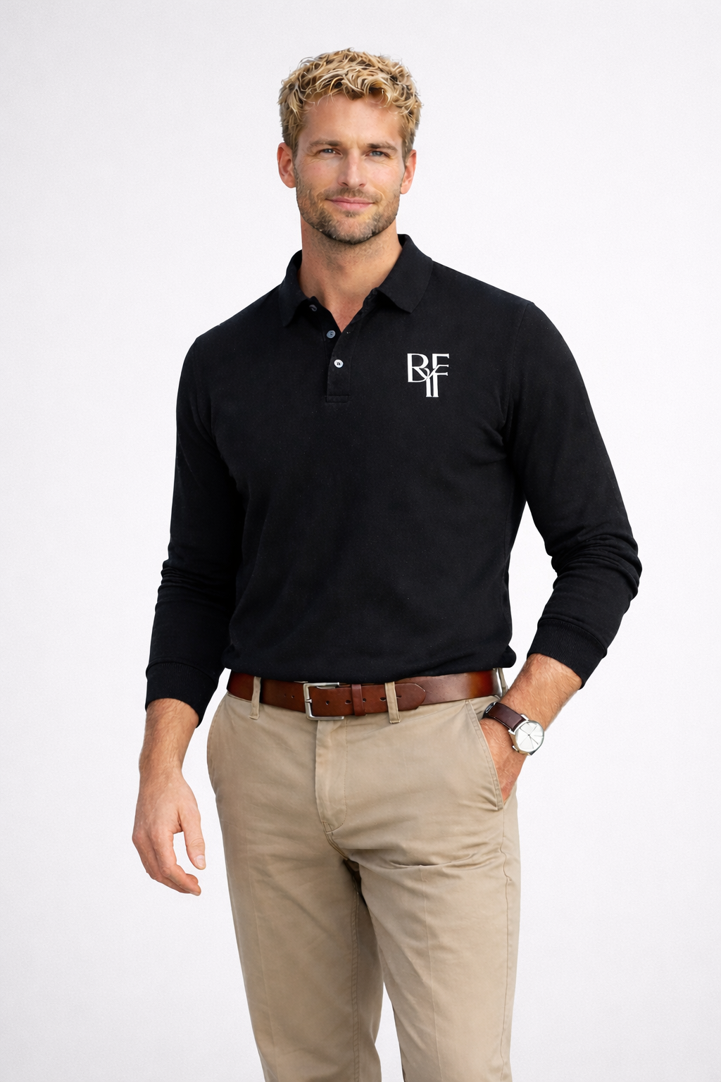 Polo ML en piqué de coton