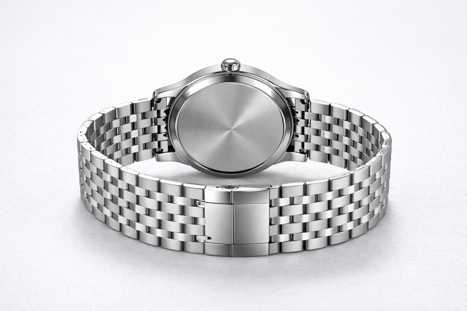 Montre en acier inoxydable à cadran blanc