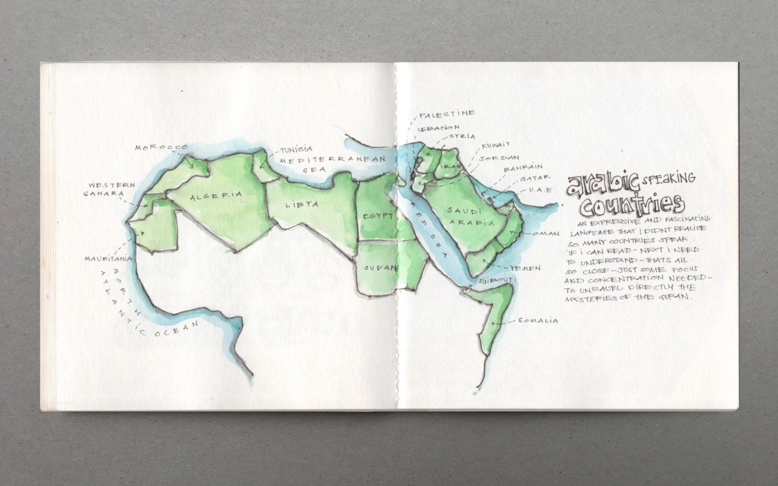 Arabic Speaking Countries Map