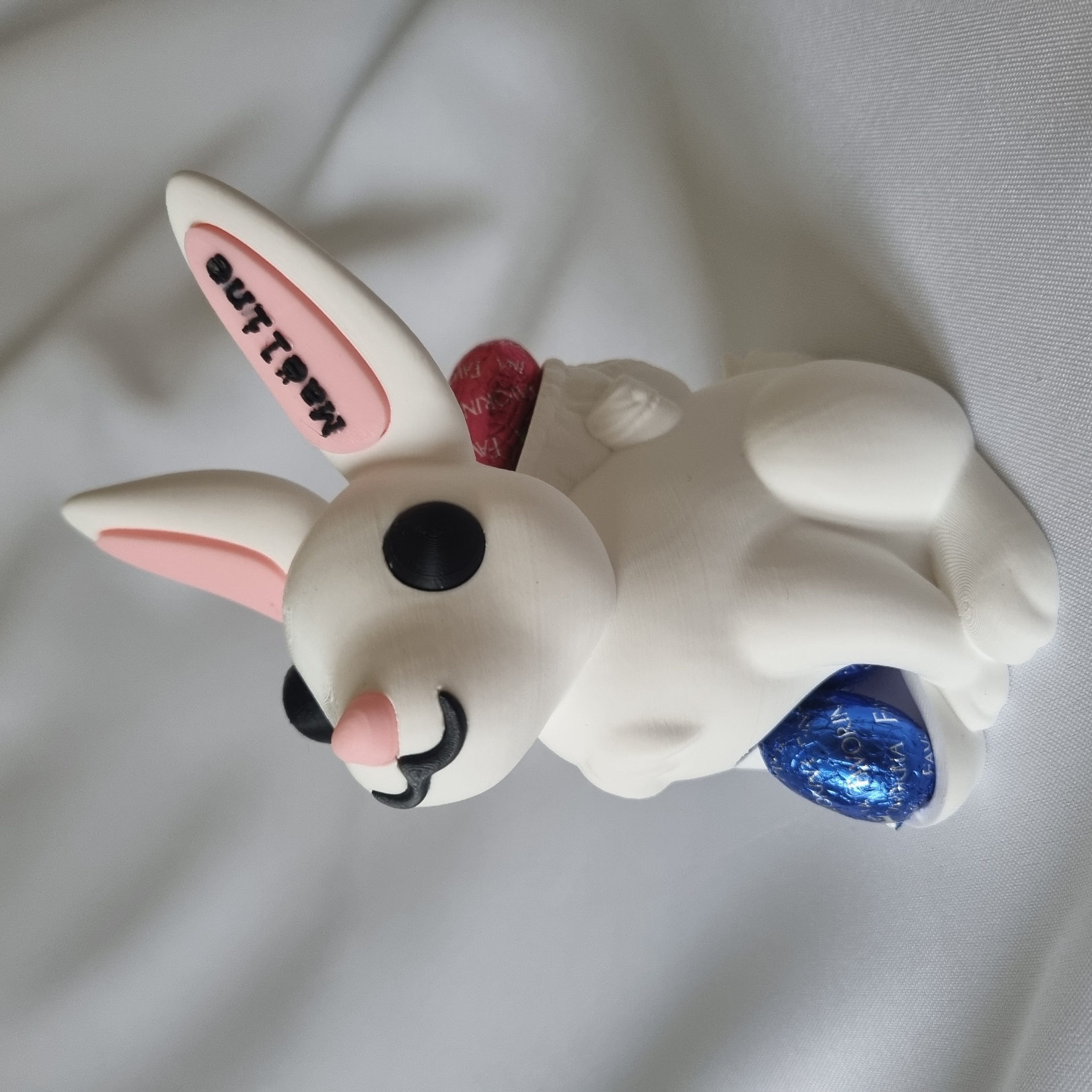 Lapin porte-chocolats personnalisé