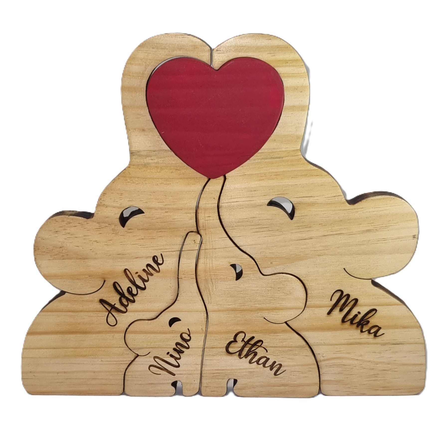 Puzzle personnalisé en bois famille