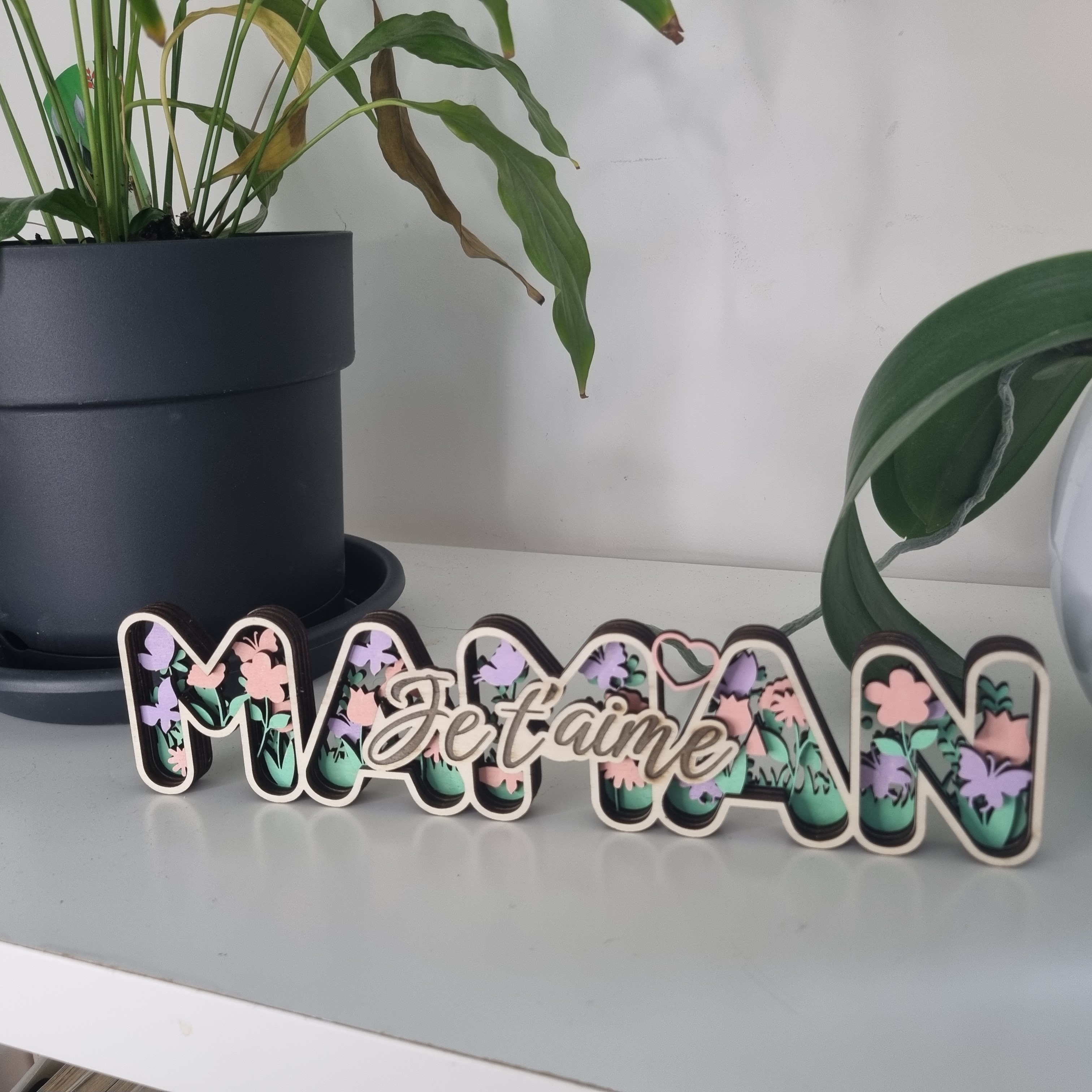 Plaque décorative 'MAMAN'